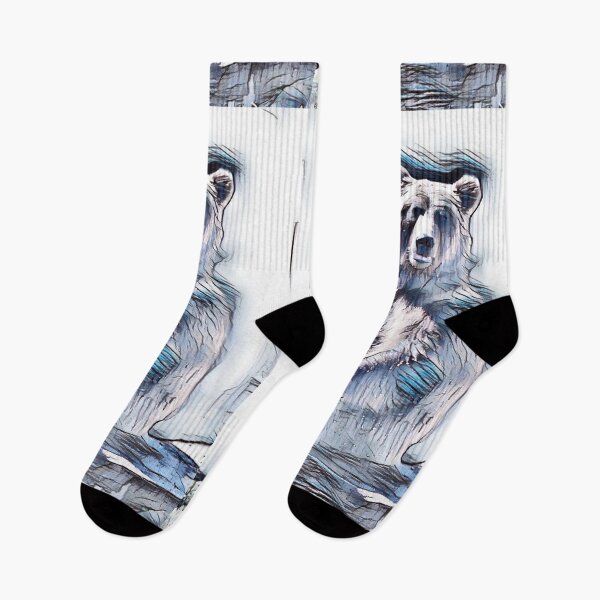 Item preview, Sitting Pretty Grizzly Bear designed and sold by ReneeKennedy.