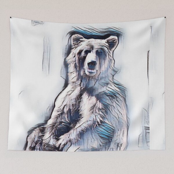 Item preview, Sitting Pretty Grizzly Bear designed and sold by ReneeKennedy.