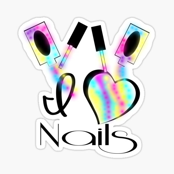 I love Nails Sticker