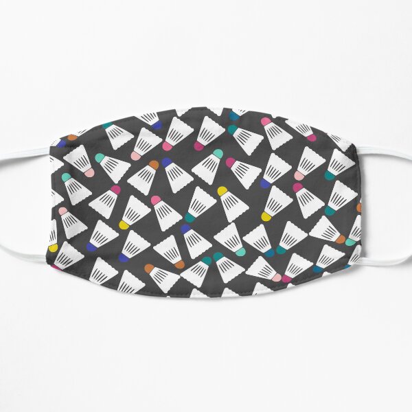 Cute Badminton Pattern Flat Mask