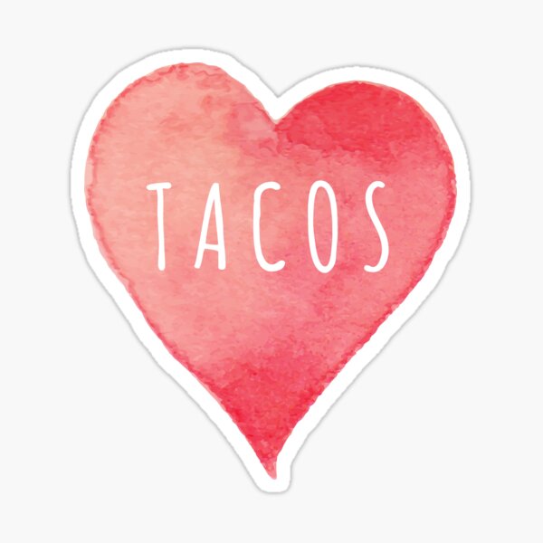 Item preview, I Love Taco Heart designed and sold by kbracey-meraki.