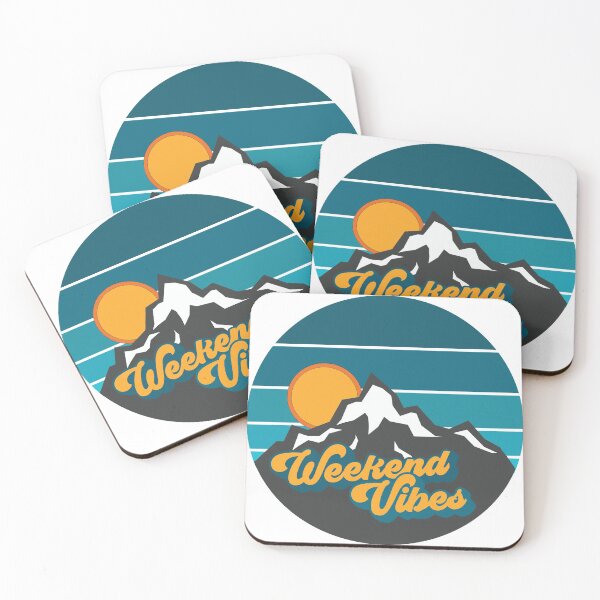 Item preview, Weekend Vibes with Mountains Pins and Clocks designed and sold by vegansintexas.