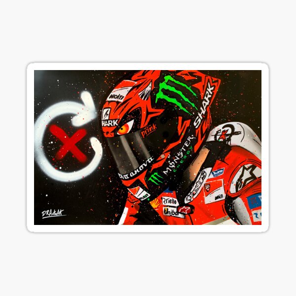 Jorge Lorenzo, Ducati - MotoGP graffiti painting by DRAutoArt Sticker