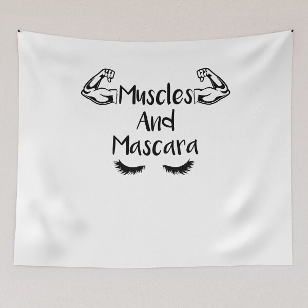 Item preview, Muscles & Mascara ,Workout gift for Women ,Goal shirt designed and sold by Noussairox.