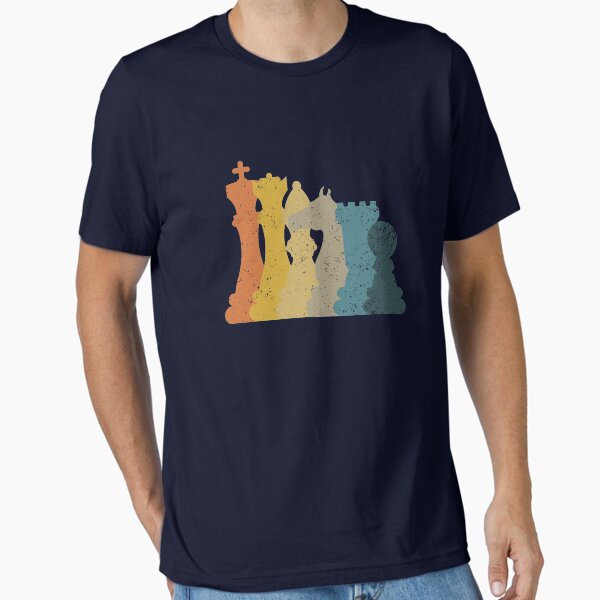 Item preview, Retro Chess Pieces Chess Player Game Rook Knight King Queen Gear designed and sold by DynamicDesign.
