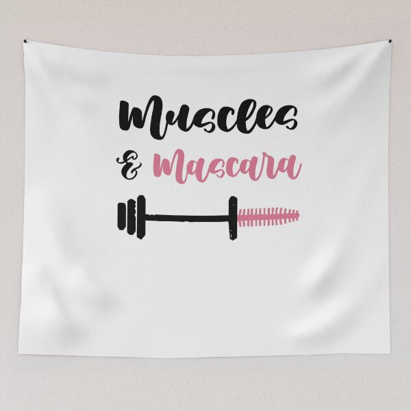 Item preview, Muscles & Mascara ,Workout gift for Women ,Goal shirt designed and sold by Noussairox.