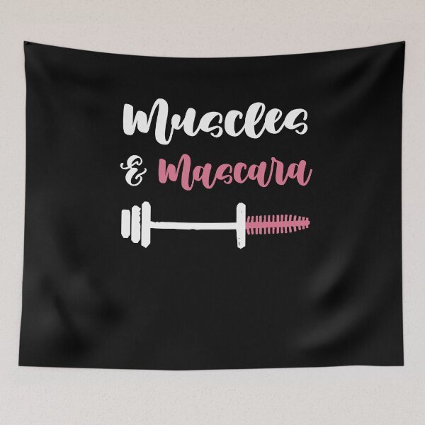 Item preview, Muscles & Mascara ,Workout gift for Women ,Goal shirt designed and sold by Noussairox.