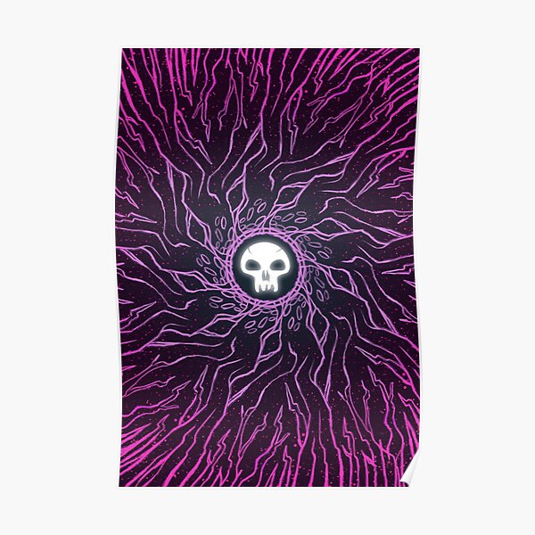Minimalist Mana Skull II Poster