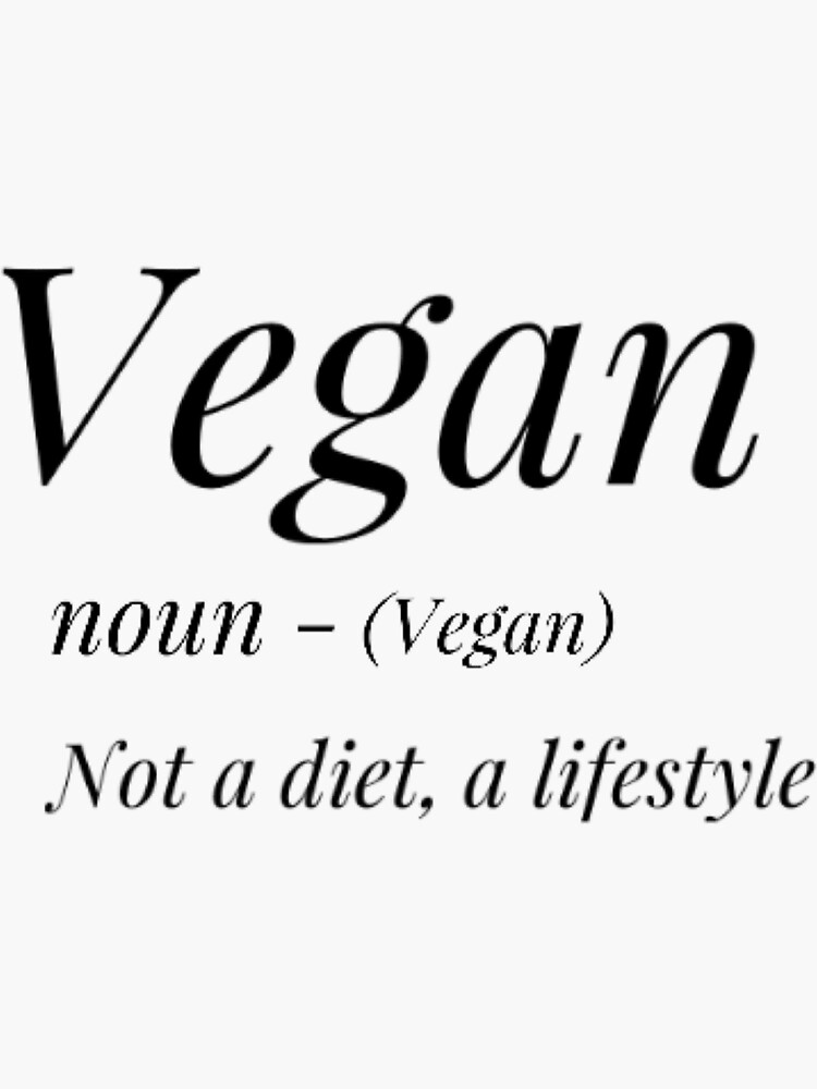  Vegan Definition Sticker By Erniechapman Redbubble