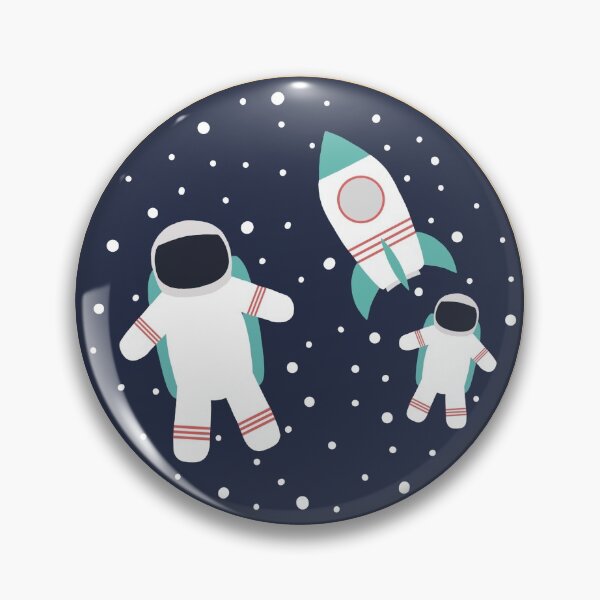 Item preview, Astronauts and Rocket in Space - Illustration designed and sold by alainakozyart.