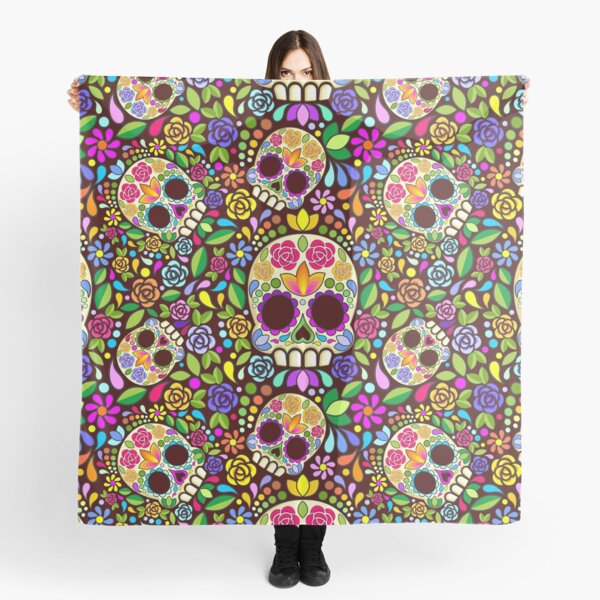 Item preview, Sugar Skull Floral Art Mexican Calaveras Seamless Pattern  designed and sold by BluedarkArt.