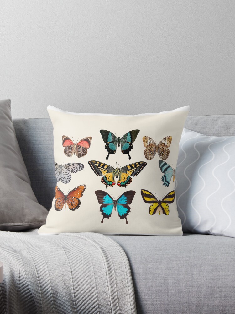 Aesthetic Butterfly Pattern Throw Pillow By Hayleymeyer Redbubble