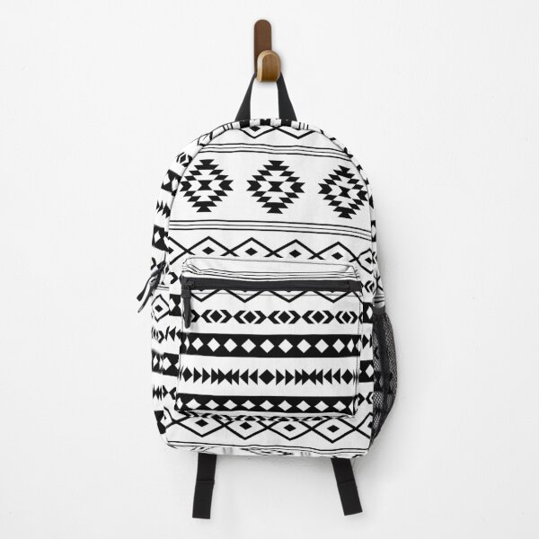 Item preview, Aztec Black on White Mixed Motifs Pattern designed and sold by NataliePaskell.