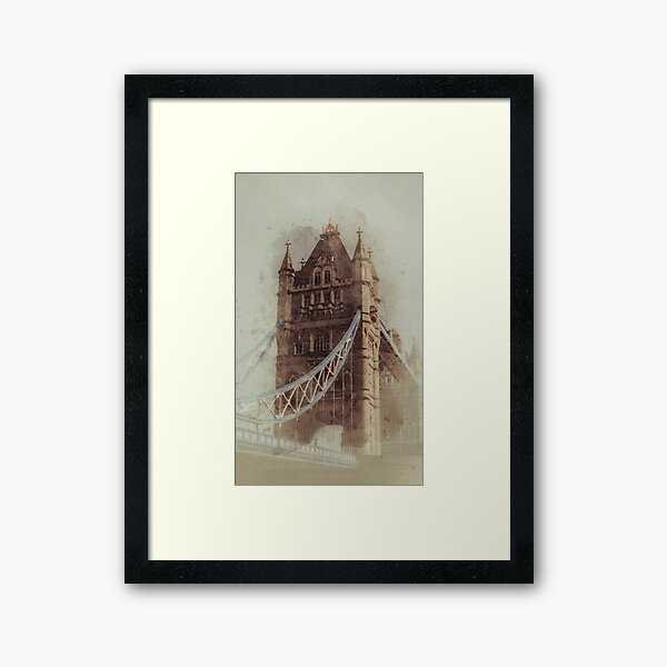 Item preview, London, Tower Bridge Watercolour designed and sold by emmsephemera.