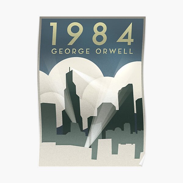 George Orwell - 1984, Art Deco Poster Poster