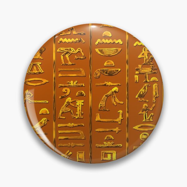 Item preview, Ancient Egyptian Hieroglyphs (Gold on Orange) designed and sold by Samboid.