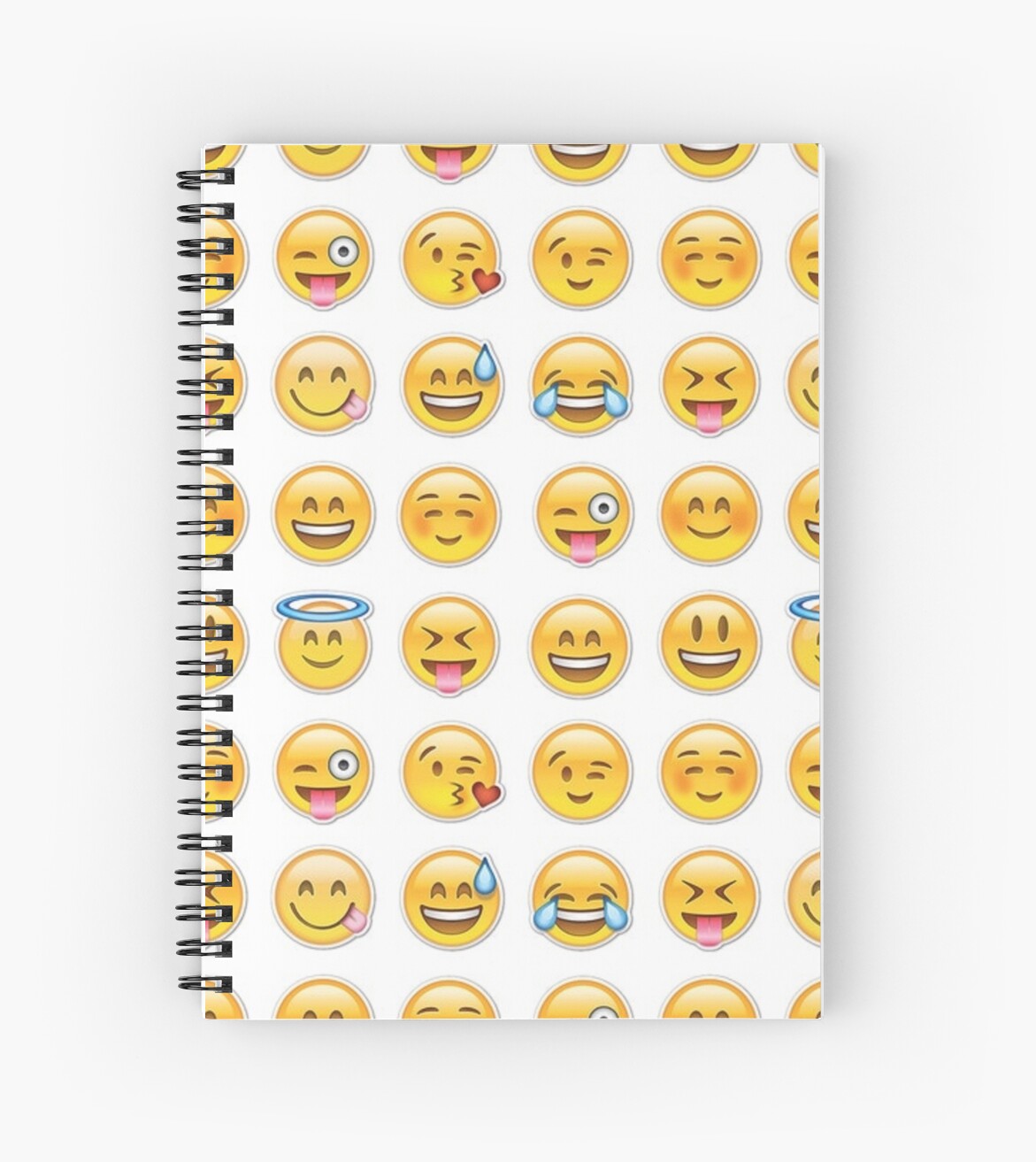 "happy emoji design" Spiral Notebooks by gravitydesign Redbubble