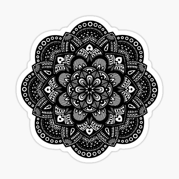 Mandala Inspired Rose Sticker