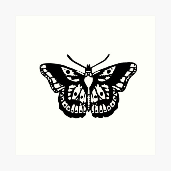 Harry Styles Butterfly Tattoo Art Print By Samc47 Redbubble