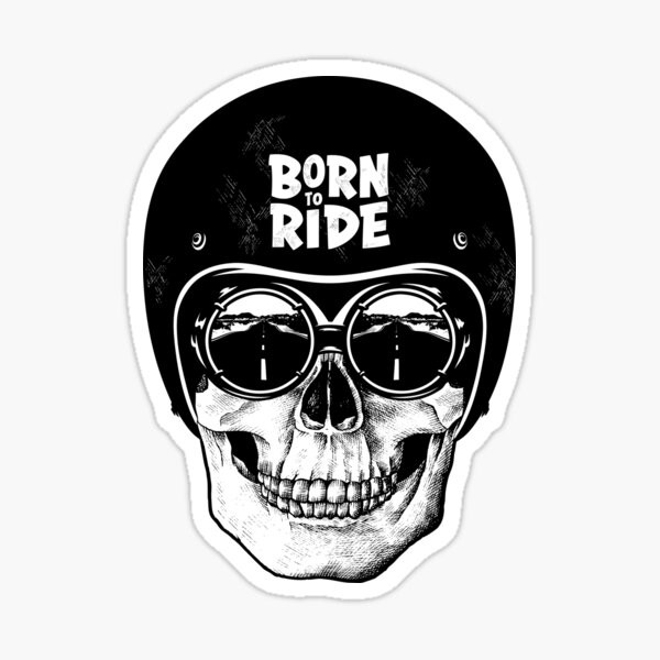 Biker Skull - Born to Ride Sticker