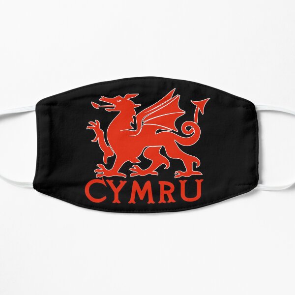welsh red dragon cymru Flat Mask