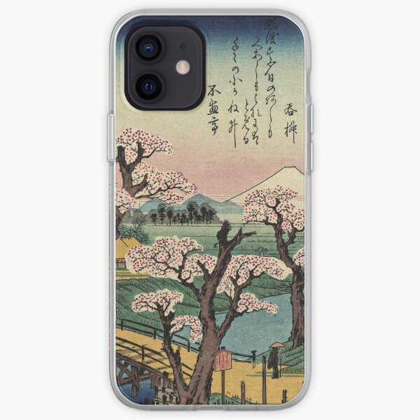 Ando Hiroshige - Evening Glow at Koganei Bridge iPhone Soft Case