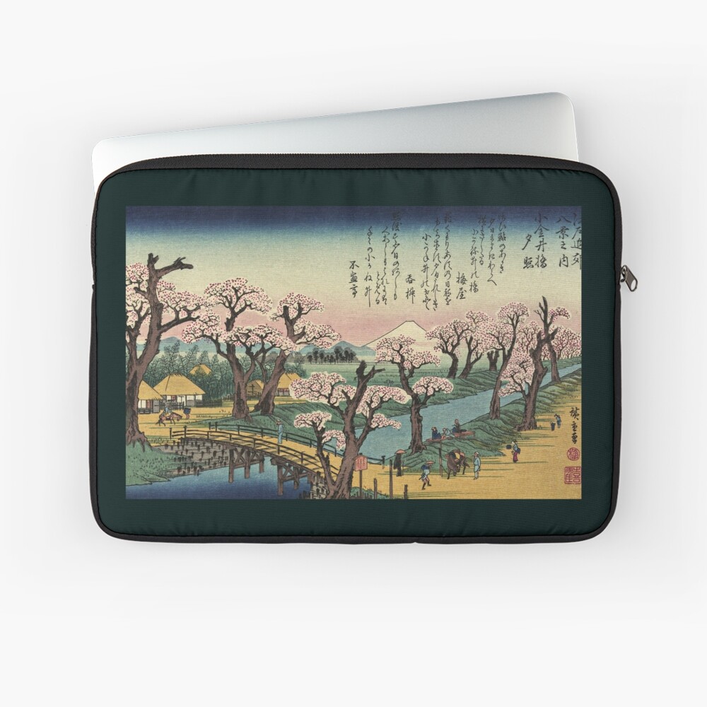 Ando Hiroshige Evening Glow At Koganei Bridge Ipad Case Skin By Vakashop Redbubble