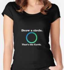 Hetalia 'Draw a circle, that's the Earth' Design Women's Fitted Scoop T-Shirt