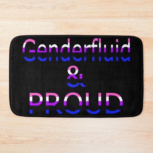 Item preview, Genderfluid and Proud (black bg) designed and sold by Falln.
