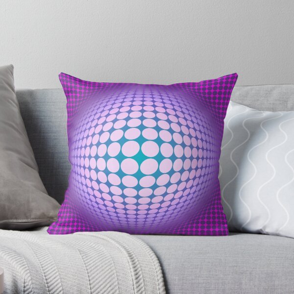 Victor Vasarely Homage 60 Throw Pillow