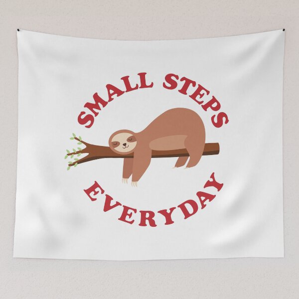 Item preview, Small steps everyday Sloth sleeping designed and sold by DD1492.