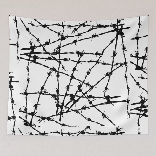 Item preview, Black Barbed Wire Pattern designed and sold by HotHibiscus.