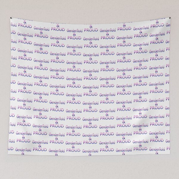 Item preview, Genderfluid and Proud (white bg) designed and sold by Falln.