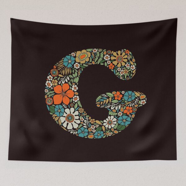 Item preview, Hippie Floral Letter G designed and sold by zeljkica.