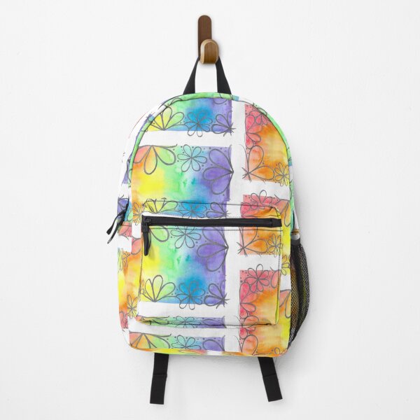 Item preview, RAINBOW COLOURS WITH FLOWERS designed and sold by Jenna Hilton Doodles.