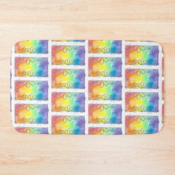 Item preview, RAINBOW COLOURS WITH FLOWERS designed and sold by Jenna Hilton Doodles.