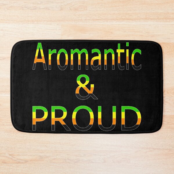 Item preview, Aromantic and Proud (black bg) designed and sold by Falln.