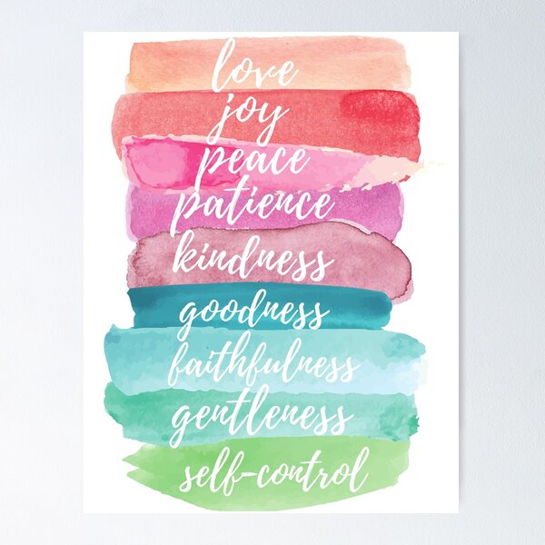 Item preview, Fruit of the Spirit Watercolor Rainbow Design designed and sold by palmsandprints2.