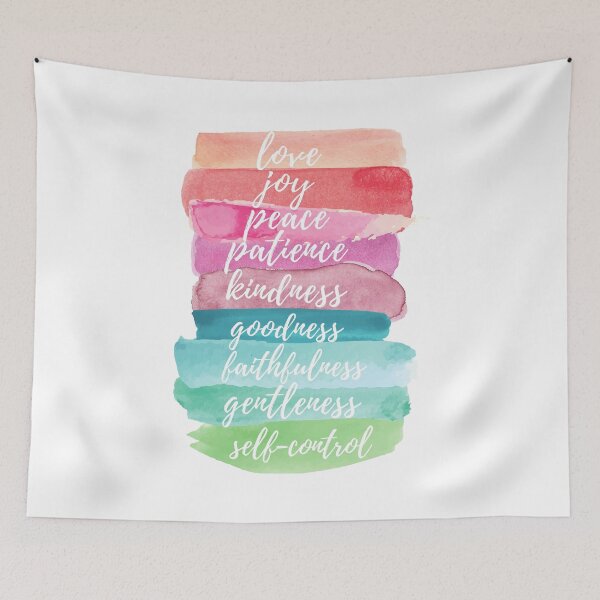 Item preview, Fruit of the Spirit Watercolor Rainbow Design designed and sold by palmsandprints2.