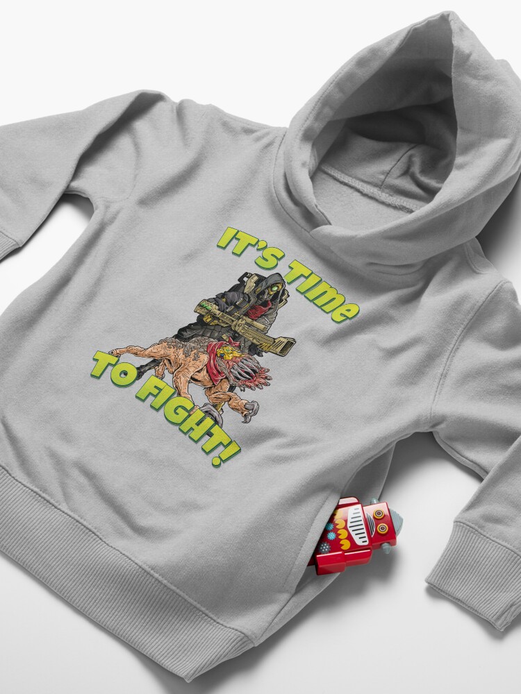 Alternate view of It's Time To Fight! FL4K The Beastmaster With Guard Skag Borderlands 3 Rakk Attack! Toddler Pullover Hoodie