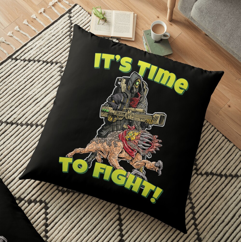 It's Time To Fight! FL4K The Beastmaster With Guard Skag Borderlands 3 Rakk Attack! Floor Pillow