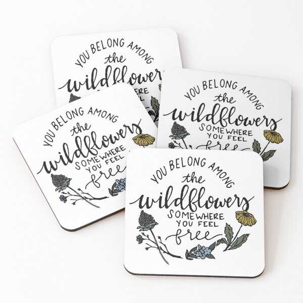 Among the Wildflowers Coasters (Set of 4)