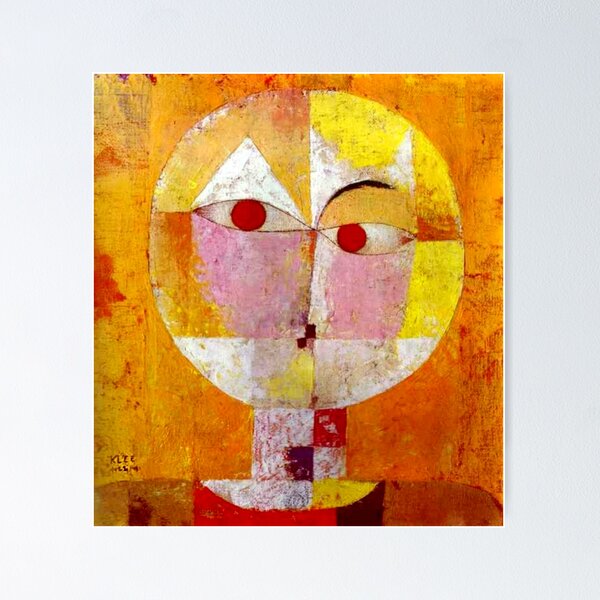 "Sénécio" | Portrait abstrait d'un homme par Paul Klee Poster