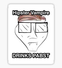 Hipster Vampire Sticker
