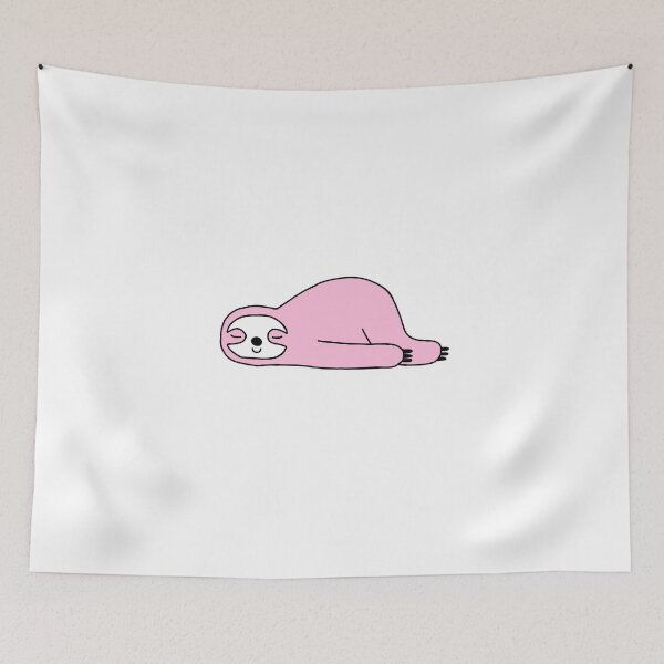 Item preview, Cute pink Lazy sloth  designed and sold by Riki-art.