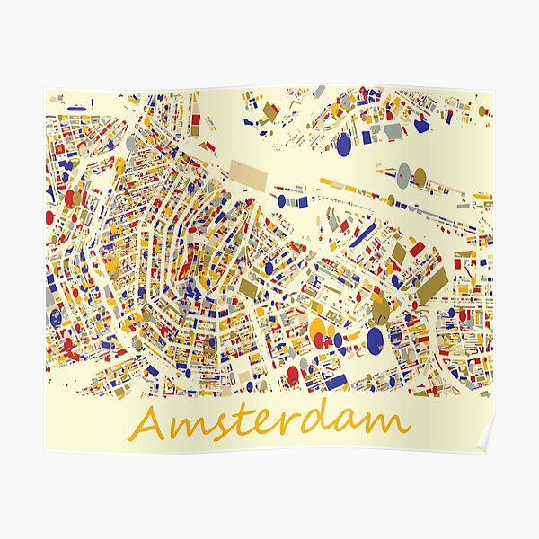 Amsterdam Qlimt Style Poster