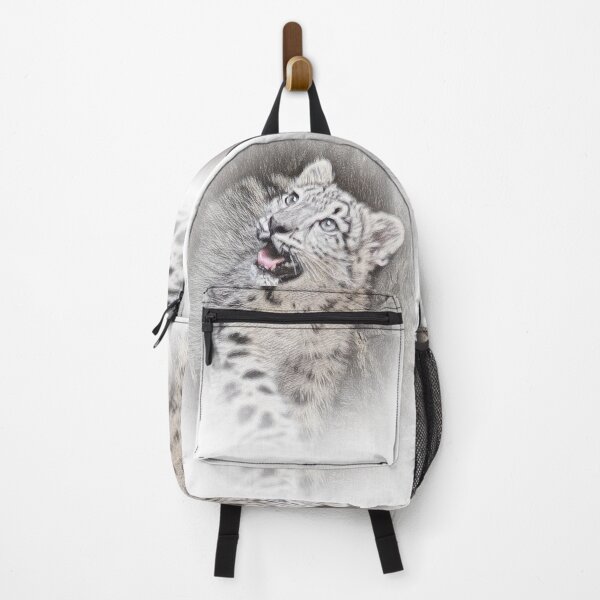 Vista previa del artículo con la obra «Snow Leopard sonriente», diseñado y vendido por ReneeKennedy.