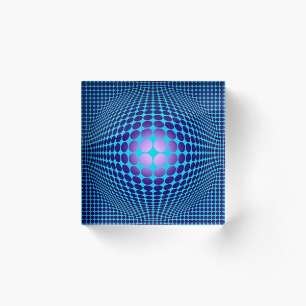 Victor Vasarely Hommage 61 Bloc acrylique