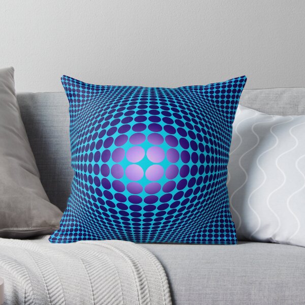 Victor Vasarely Homage 61 Throw Pillow