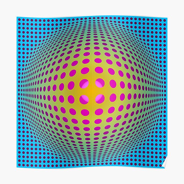 Victor Vasarely Homage 62 Poster By Salocin Redbubble